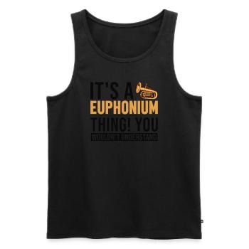 C’est un euphonium, un instrument, un euphoniste - Débardeur bio Premium Homme - noir - Devant - Michal (187cm)