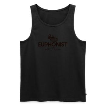 Euphoniste passionné Instrument euphoniumiste - Débardeur bio Premium Homme - noir - Devant - Michal (187cm)