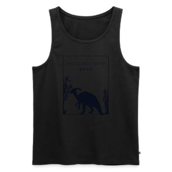 Parasaurolophus Chinese Hanzi Dinosaur Lover - Men's Premium Organic Tank Top - black - Front - AI Model Male 178 light (178cm)