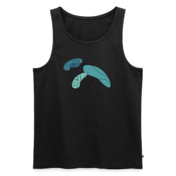 Lineart Parasaurolophini Hadrosauridae Lover - Men's Premium Organic Tank Top - black - Front - Michal (187cm)