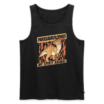 Mein Geistertier Parasaurolophini Dinosaurier - Männer Premium Bio Tank Top - Schwarz - Vorne - Michal (187cm)