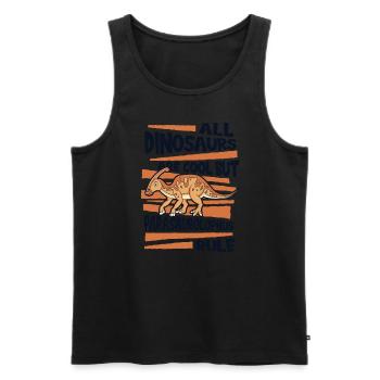 All Dinosaurs Are Cool But Dinosaur Lover - Men's Premium Organic Tank Top - black - Front - AI Model Male 178 light (178cm)