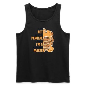 Recettes de fabricant d’amateurs de crêpes Flapjack Lover - Débardeur bio Premium Homme - noir - Devant - Michal (187cm)