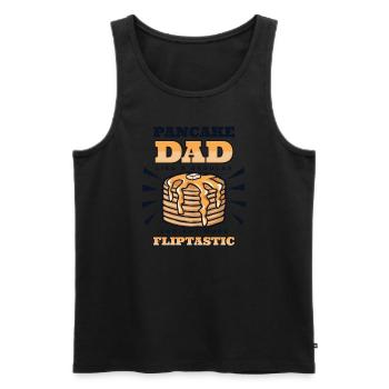 Papa crêpe Plus de recettes Fliptastic Flapjack - Débardeur bio Premium Homme - noir - Devant - Michal (187cm)