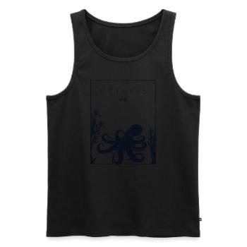 Octopus Chinese Hanzi Cephalopoda Octopodes - Men's Premium Organic Tank Top - black - Front - AI Model Male 178 light (178cm)