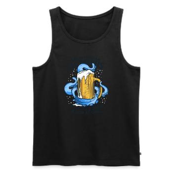 Könnte 8 Bier Auf Einmal trinken Oktopoden Octopoda - Männer Premium Bio Tank Top - Schwarz - Vorne - Michal (187cm)