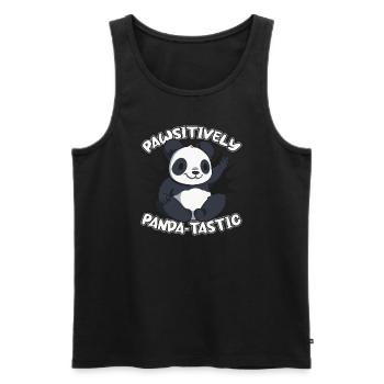 Pfotenhaft Panda-tastisch Panda Bär Freund Liebhaber - Männer Premium Bio Tank Top - Schwarz - Vorne - Michal (187cm)