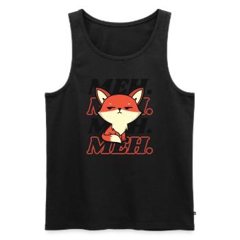 Meh Caninae Renard roux Canidés Renard amoureux Renard - Débardeur bio Premium Homme - noir - Devant - Michal (187cm)