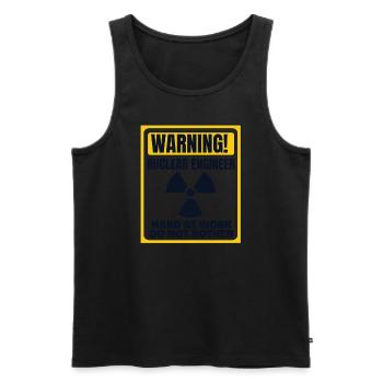 Au travail, ne vous souciez pas de l’énergie Uranium Nucléaire - Débardeur bio Premium Homme - noir - Devant - Michal (187cm)