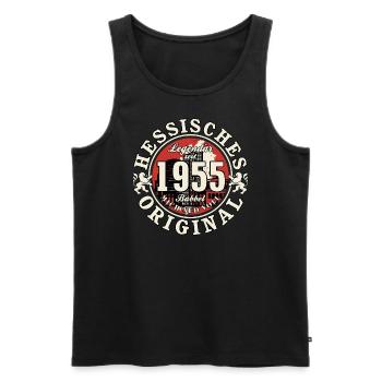 70. Geburtstag 2025 Hessisches Original Geschenk - Männer Premium Bio Tank Top - Schwarz - Vorne - Michal (187cm)