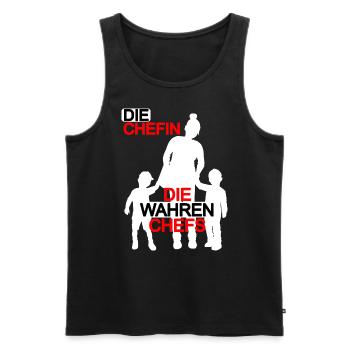 Mutter Sohn Partnerlook Muttertag Mama Söhne - Männer Premium Bio Tank Top - Schwarz - Vorne - AI Model Male 178 light (178cm)
