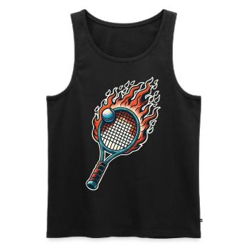 Badminton - Men's Premium Organic Tank Top - black - Front - Michal (187cm)