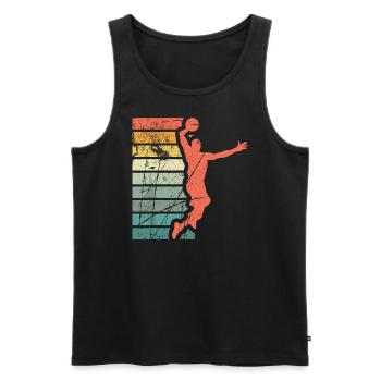 for boys - Retro gift - Boys' style - Men's Premium Organic Tank Top - black - Front - AI Model Male 178 light (178cm)