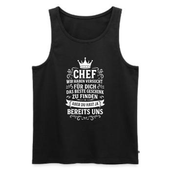 Employee Best Gift Office - Men's Premium Organic Tank Top - black - Front - Michal (187cm)