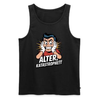 Alter, Katastrophe Facepalm - Männer Premium Bio Tank Top - Schwarz - Vorne - AI Model Male 178 light (178cm)