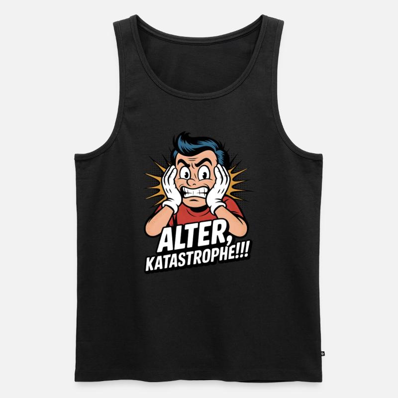 Alter, Katastrophe Facepalm - Männer Premium Bio Tank Top - undefined