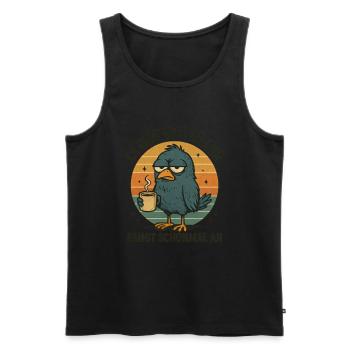 The Early Bird Coffee Statement - Men's Premium Organic Tank Top - black - Front - Michal (187cm)
