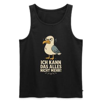 Funny Seagull with Meme Saying Gen z - Men's Premium Organic Tank Top - black - Front - AI Model Male 178 light (178cm)