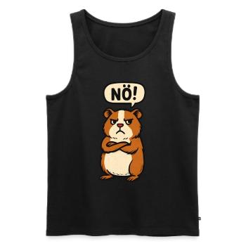 No! Guinea pig simple no funny - Men's Premium Organic Tank Top - black - Front - Michal (187cm)