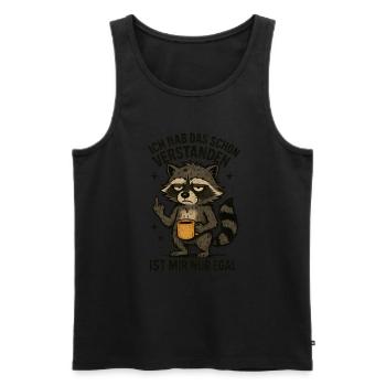 Hab Das Schon Verstanden Ist Mir Nur Egal - Männer Premium Bio Tank Top - Schwarz - Vorne - AI Model Male 178 light (178cm)