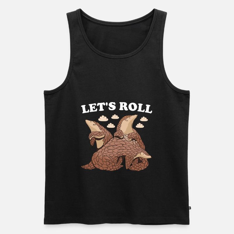 Let's Roll Pangolin - Männer Premium Bio Tank Top - Schwarz