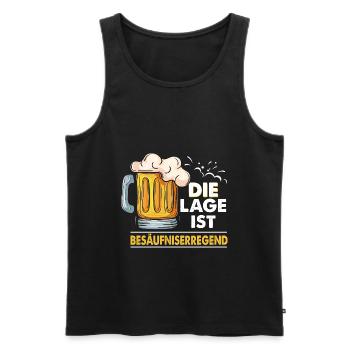 Die Lage ist besäufniserregend - Männer Premium Bio Tank Top - Schwarz - Vorne - Michal (187cm)
