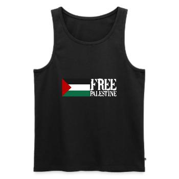 Mohammed Gaza strip Israel Free Palestine - Men's Premium Organic Tank Top - black - Front - AI Model Male 178 light (178cm)