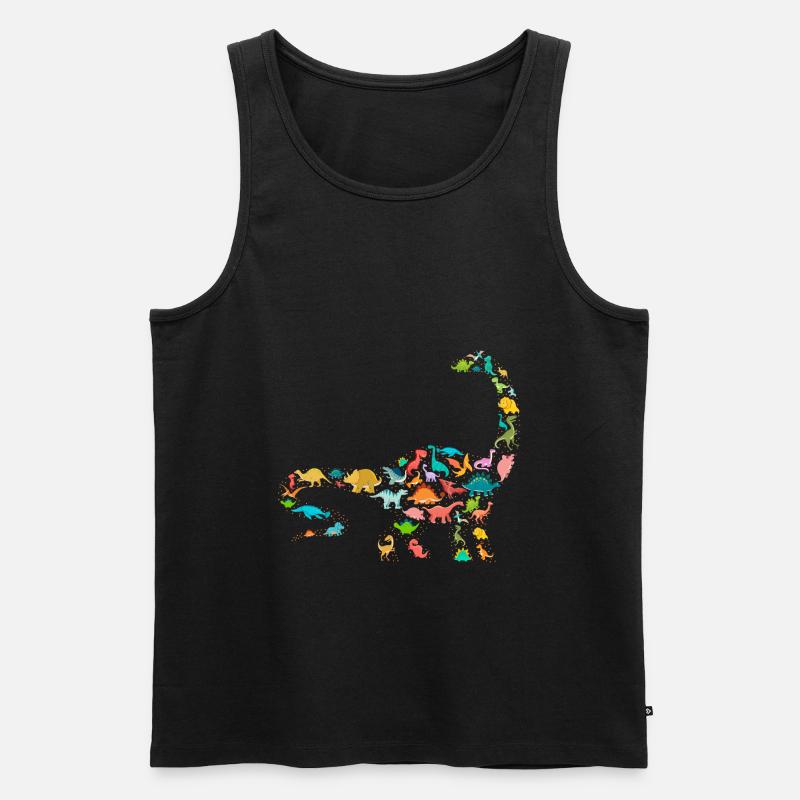 Brachiosaurus Dinosaur - Männer Premium Bio Tank Top - Schwarz