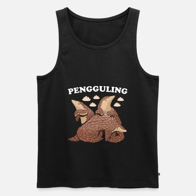 Pengguling Pangolin - Männer Premium Bio Tank Top - Schwarz