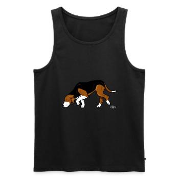 sniff - Men's Premium Organic Tank Top - black - Front - AI Model Male 178 light (178cm)