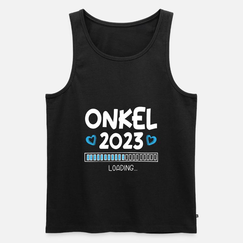 Onkel 2023 Loading - Männer Premium Bio Tank Top - Schwarz
