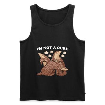 I'm Not A Cure Pangolin - Men's Premium Organic Tank Top - black - Front - AI Model Male 178 light (178cm)