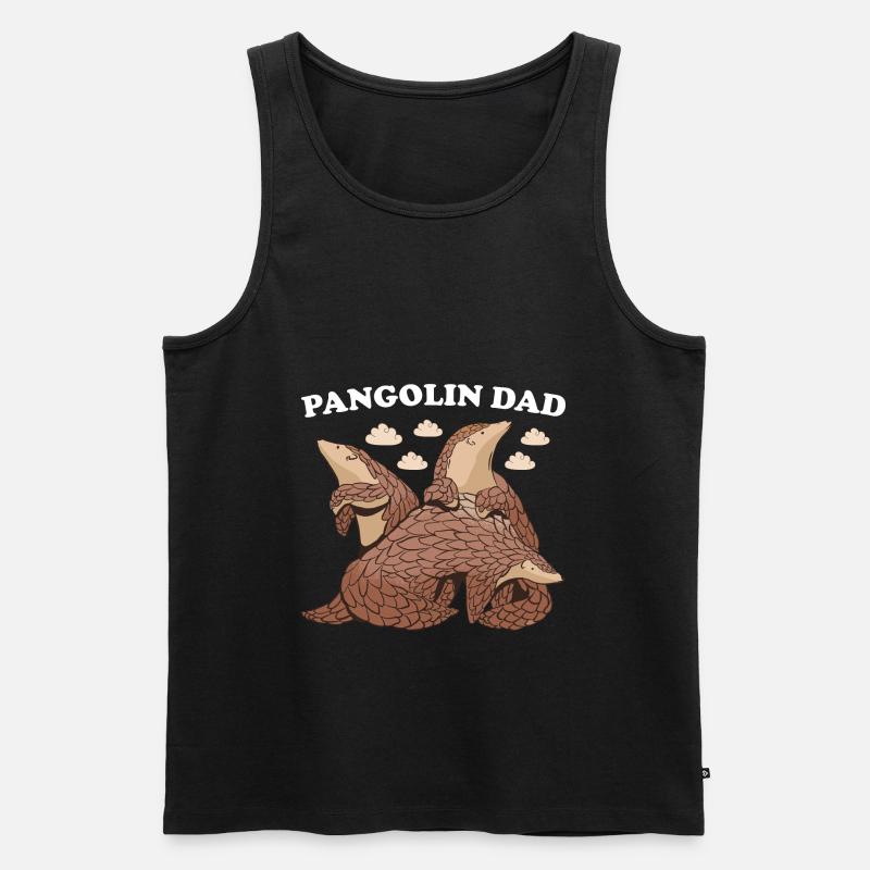 Pangolin Dad Pangolin - Männer Premium Bio Tank Top - Schwarz