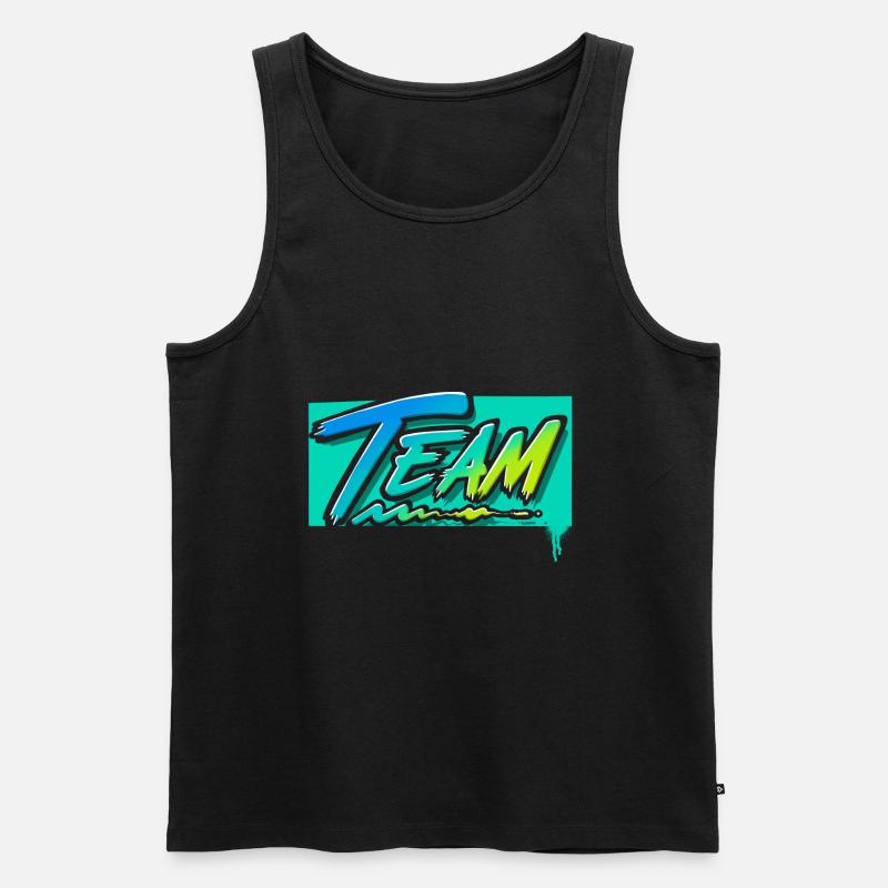 Team - Männer Premium Bio Tank Top - Schwarz