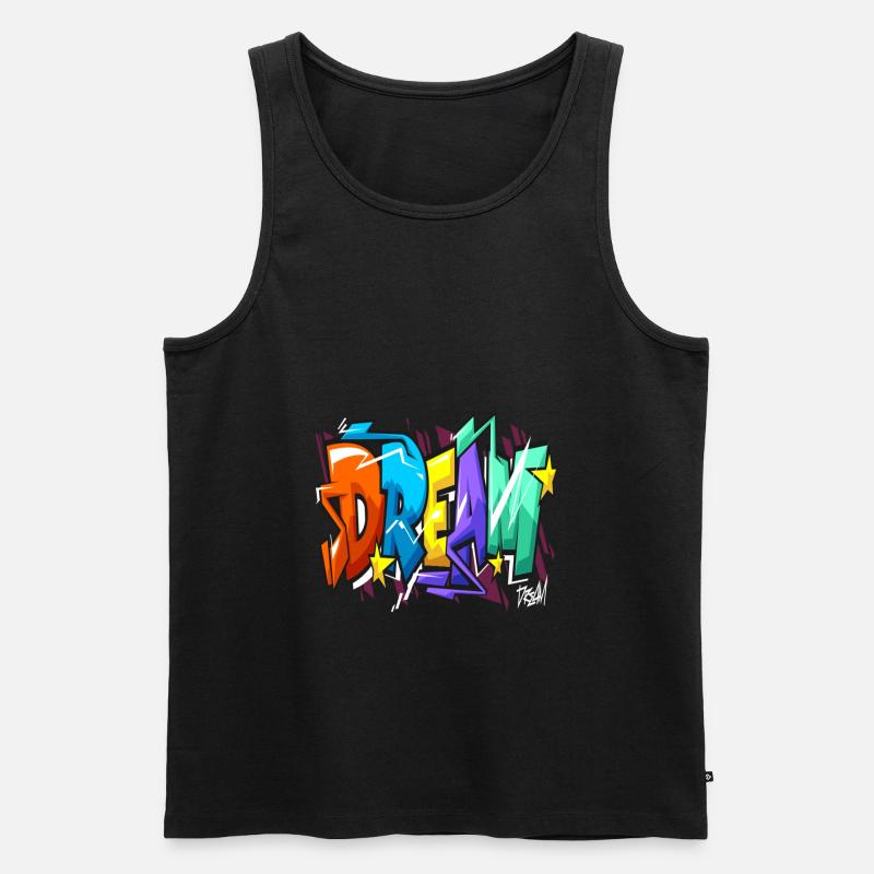 Graffiti Dream - Männer Premium Bio Tank Top - Schwarz
