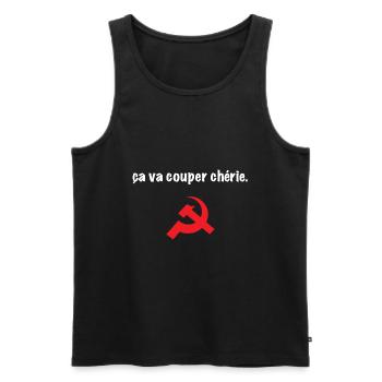 ca va couper cherie citation la cite de la peur - Débardeur bio Premium Homme - noir - Devant - Michal (187cm)