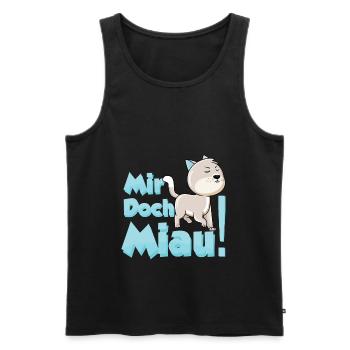 Mir Doch Miau - Katzen - Männer Premium Bio Tank Top - Schwarz - Vorne - Michal (187cm)