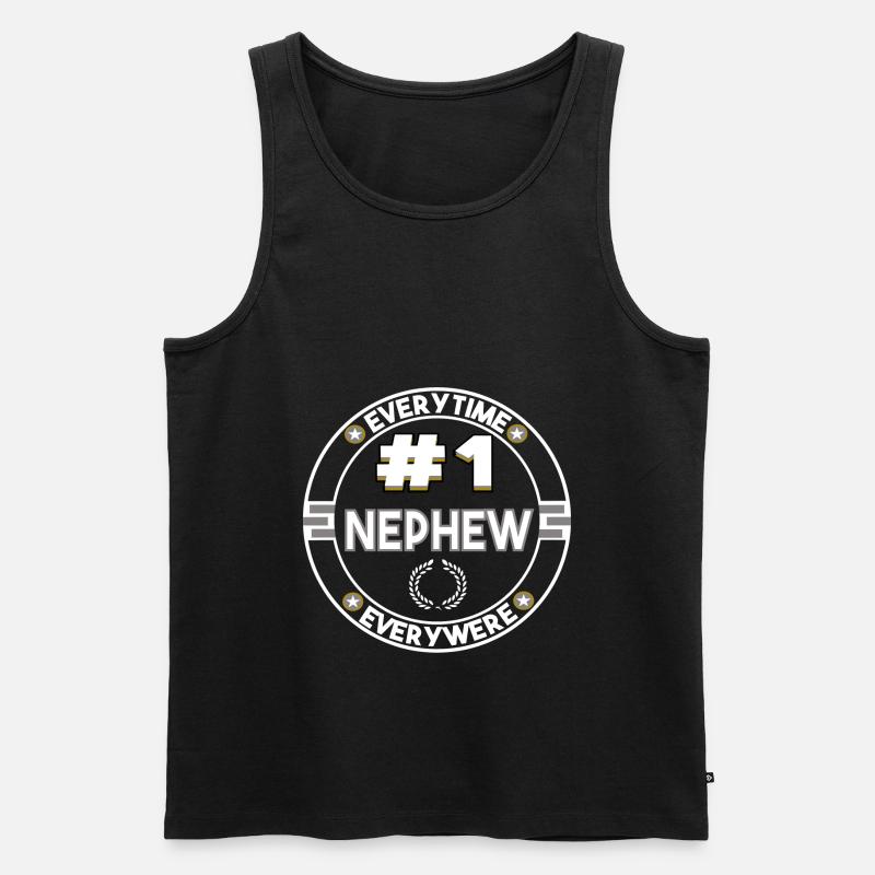 Nephew - Neffe Nummer eins - Männer Premium Bio Tank Top - Schwarz