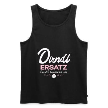 Damen Dirndl Ersatz Trachten Ersatz Bluse Kirmes - Männer Premium Bio Tank Top - Schwarz - Vorne - AI Model Male 178 light (178cm)