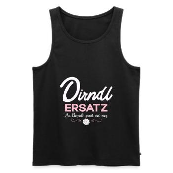 Damen Dirndl Ersatz Trachten Ersatz Bluse Kirmes - Männer Premium Bio Tank Top - Schwarz - Vorne - AI Model Male 178 light (178cm)