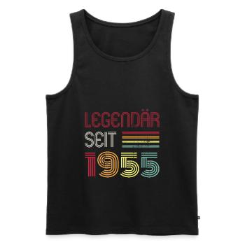 Legendär Seit 1955 Jahr Retro 55er Jahrgang - Männer Premium Bio Tank Top - Schwarz - Vorne - Michal (187cm)