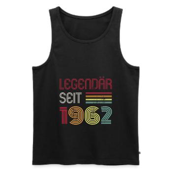 Legendär Seit 1962 Jahr Retro 62er Jahrgang - Männer Premium Bio Tank Top - Schwarz - Vorne - Michal (187cm)