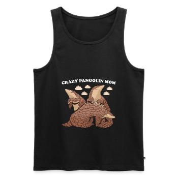 Crazy Pangolin Mom Pangolin - Männer Premium Bio Tank Top - Schwarz - Vorne - AI Model Male 178 light (178cm)