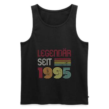 Legendär Seit 1995 Jahr Retro 95er Jahrgang - Männer Premium Bio Tank Top - Schwarz - Vorne - Michal (187cm)