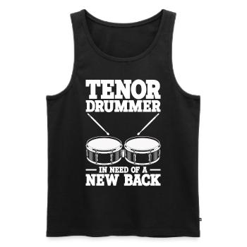 Tenortrommel Spieler - Männer Premium Bio Tank Top - Schwarz - Vorne - Michal (187cm)