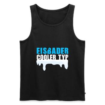 Eisbaden Eisbader cooler Typ Winterbaden - Männer Premium Bio Tank Top - Schwarz - Vorne - AI Model Male 178 light (178cm)
