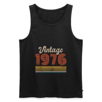 Birthday Vintage 1976 Limited Edition - 1976 - Men's Premium Organic Tank Top - black - Front - Michal (187cm)
