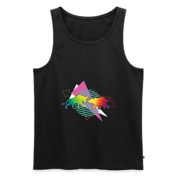 Bull and Bear Stock Exchange - Men's Premium Organic Tank Top - black - Front - AI Model Male 178 light (178cm)