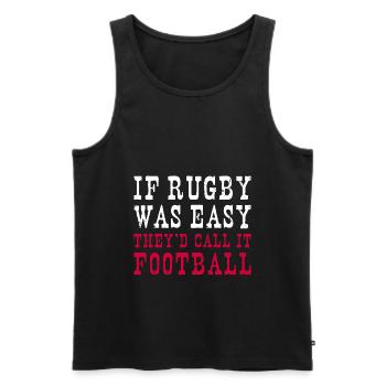Rugby facile Ils l’appelleraient Football Géorgie Rugby - Débardeur bio Premium Homme - noir - Devant - Michal (187cm)