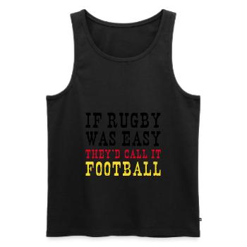 Rugby facile Ils l’appelleraient Football Allemagne Rugby - Débardeur bio Premium Homme - noir - Devant - Michal (187cm)